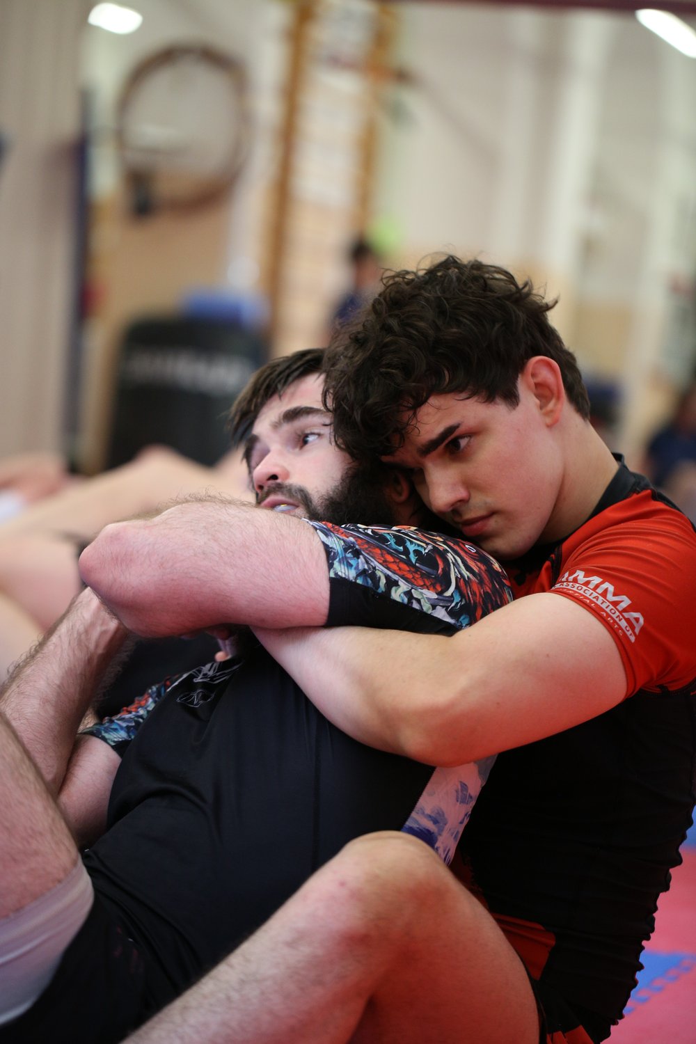 Sparring during training at PLATFORMA Jiu Jitsu